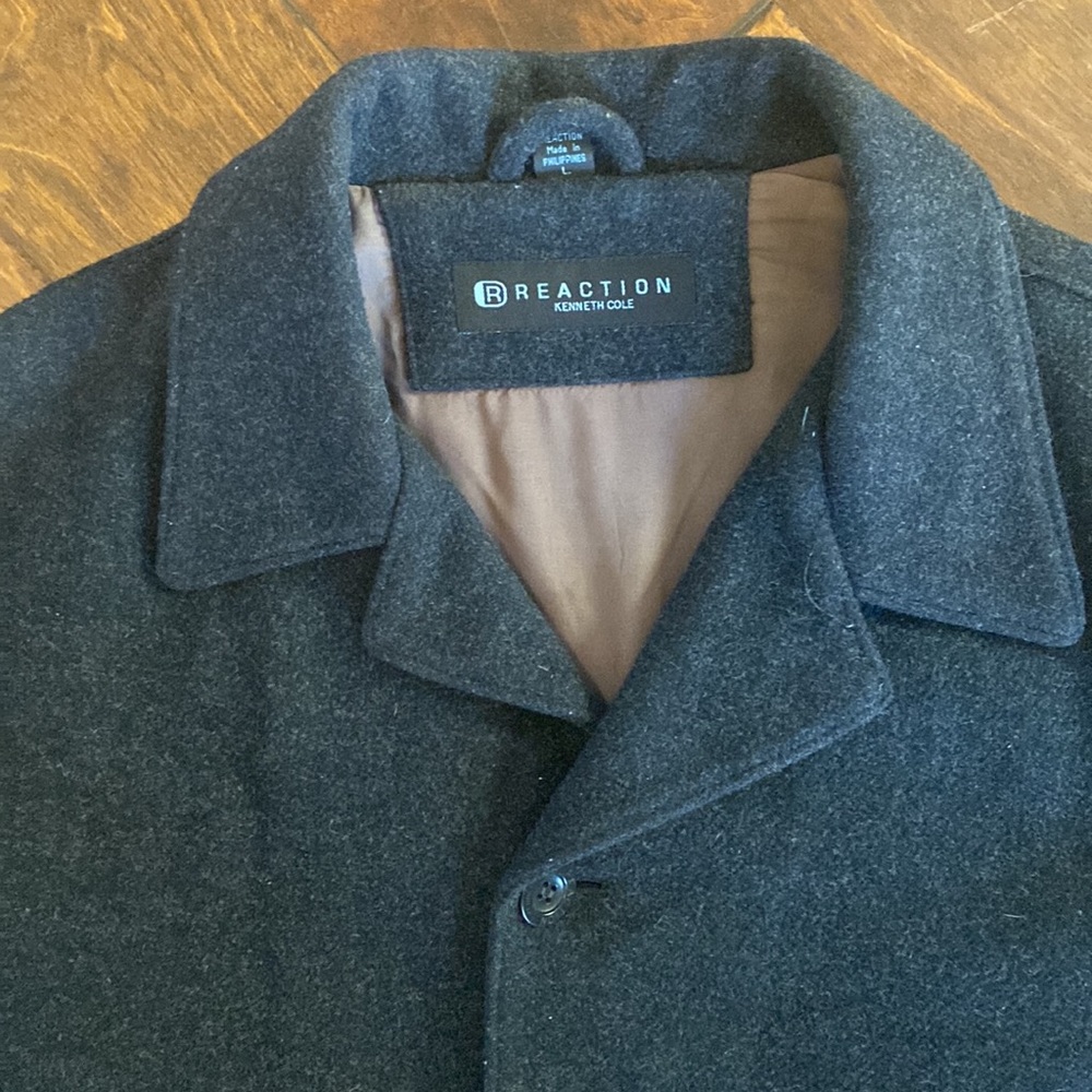 Men’s Kenneth Coal Reaction Pea Coat (L)